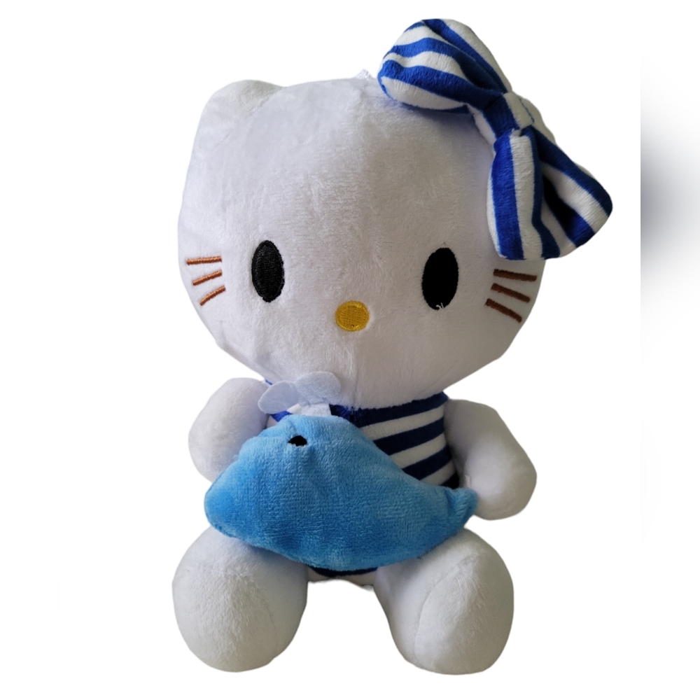 Sanrio Hello Kitty Blue Whale Plush Stuffed Animal